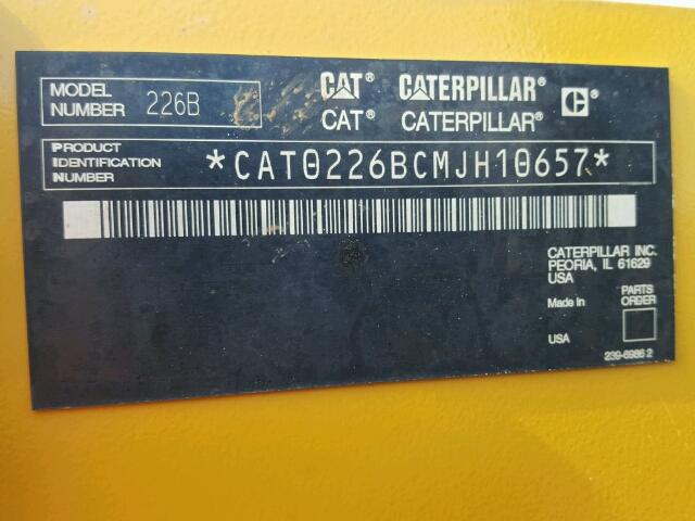 CAT0266BCMJH10657 - 2007 CATERPILLAR 226B YELLOW photo 10