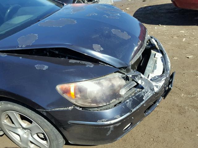 JH4KB165X5C015590 - 2005 ACURA RL შავი ფოტო 9