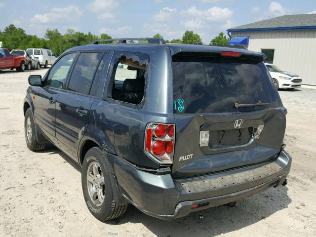 5FNYF28506B015573 - 2006 HONDA PILOT EX BLUE photo 3