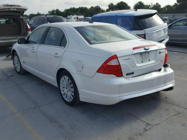 3FADP0L31AR165534 - 2010 FORD FUSION HYB WHITE photo 3