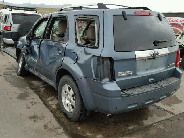 1FMCU5K36AKB30114 - 2010 FORD ESCAPE HYB BLUE photo 3