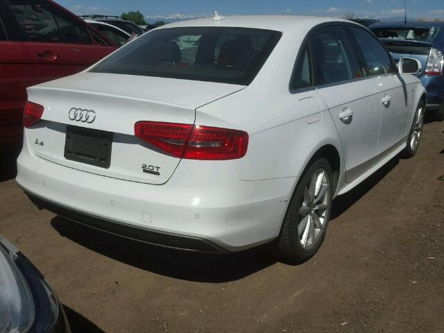 WAUFFAFL4GN002876 - 2016 AUDI A4 WHITE photo 4