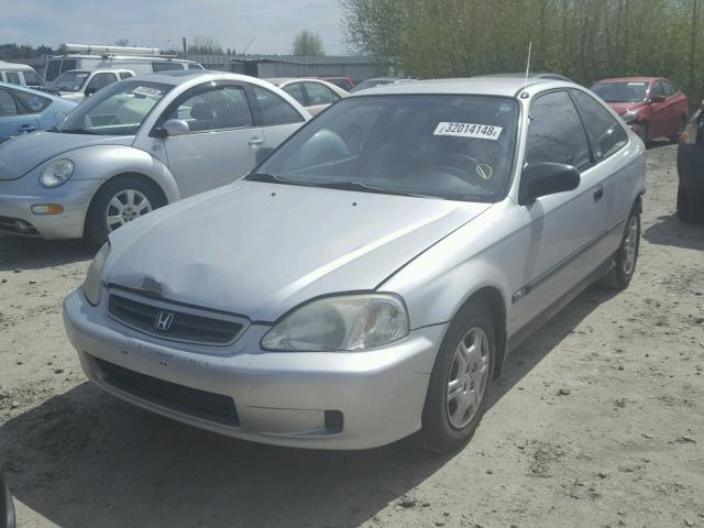 1HGEJ7122YL087262 - 2000 HONDA CIVIC HX SILVER photo 2