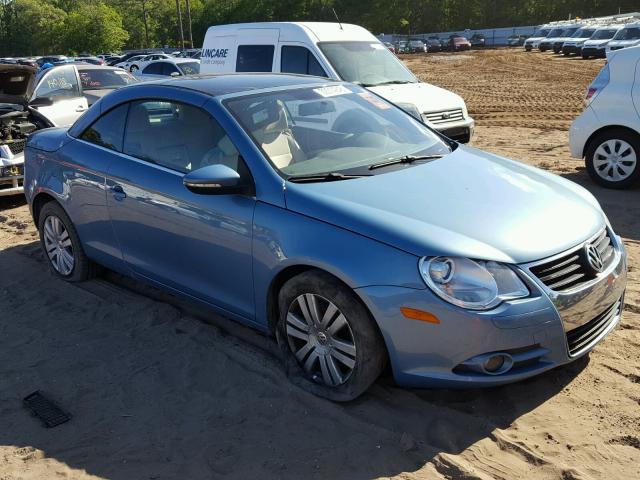 WVWBA7AH1AV014416 - 2010 VOLKSWAGEN EOS TURBO BLUE photo 1