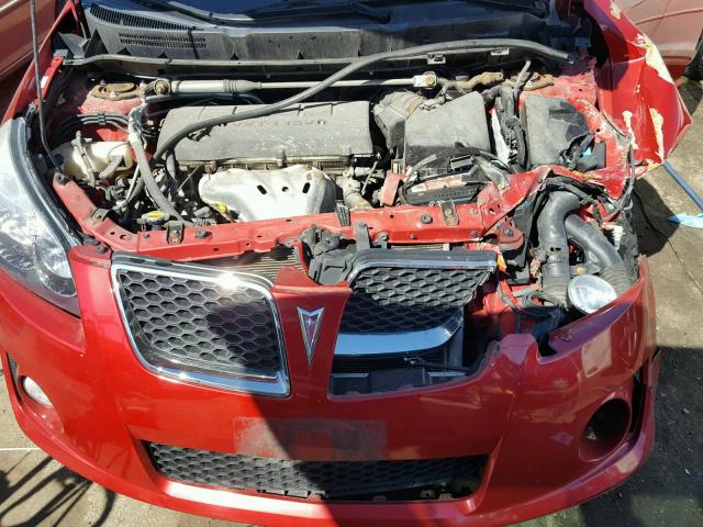 5Y2SR67039Z475447 - 2009 PONTIAC VIBE GT RED photo 7