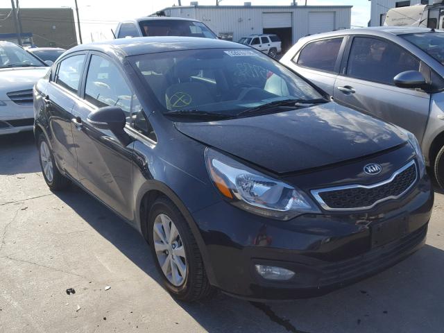 KNADN4A36D6208936 - 2013 KIA RIO EX BLACK photo 1