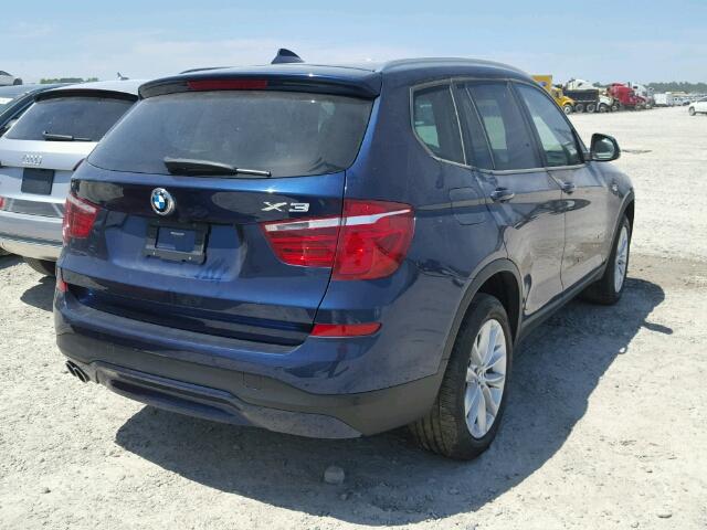 5UXWX9C35H0W75661 - 2017 BMW X3 XDRIVE2 BLUE photo 4