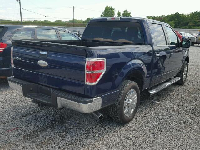 1FTEW1C82AKE69477 - 2010 FORD F150 SUPER BLUE photo 4