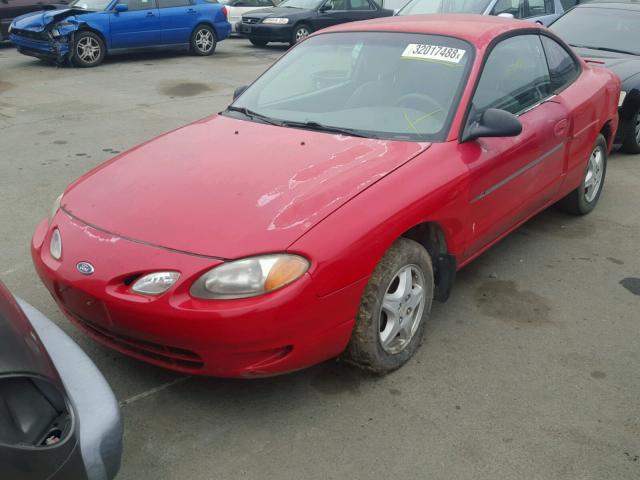 3FALP1139WR123477 - 1998 FORD ESCORT ZX2 RED photo 2