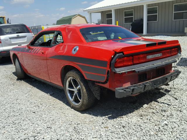 2B3CJ4DV9AH219867 - 2010 DODGE CHALLENGER RED photo 3