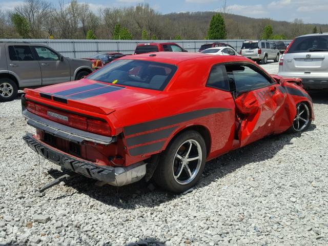 2B3CJ4DV9AH219867 - 2010 DODGE CHALLENGER RED photo 4