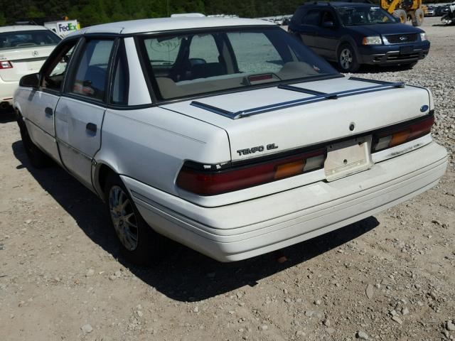 1FAPP36X2NK128631 - 1992 FORD TEMPO GL WHITE photo 3