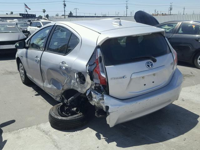 JTDKDTB38G1128304 - 2016 TOYOTA PRIUS C GRAY photo 3