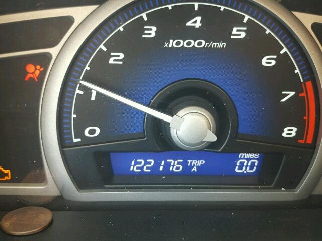 2HGFG1B81AH511181 - 2010 HONDA CIVIC EX შავი ფოტო 8