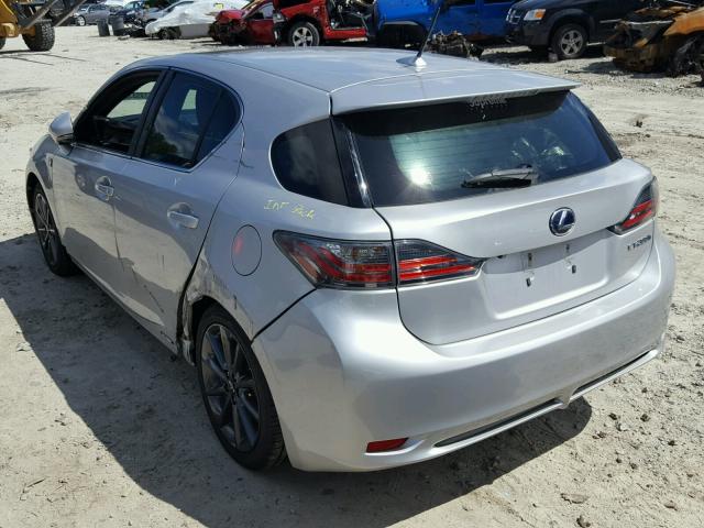 JTHKD5BH4C2101370 - 2012 LEXUS CT 200 SILVER photo 3