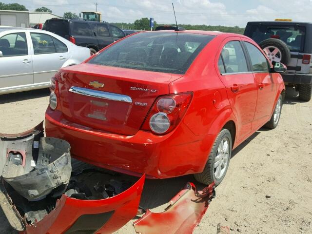 1G1JD5SB4G4113871 - 2016 CHEVROLET SONIC LT RED photo 4