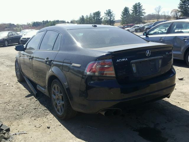 19UUA76607A009869 - 2007 ACURA TL TYPE S BLACK photo 3