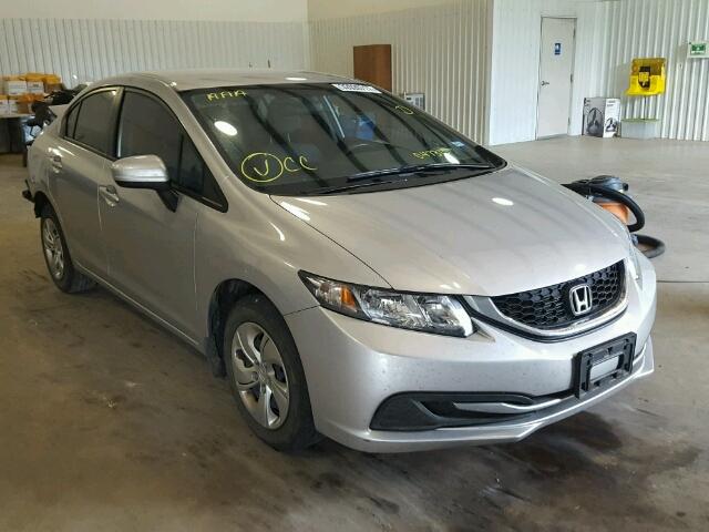 19XFB2F51FE047315 - 2015 HONDA CIVIC LX SILVER photo 1