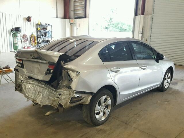 19XFB2F51FE047315 - 2015 HONDA CIVIC LX SILVER photo 4