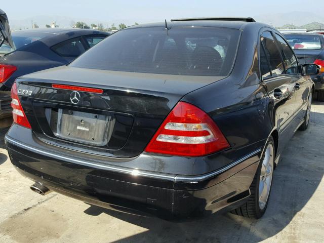 WDBRF52H36A882658 - 2006 MERCEDES-BENZ C GENERATI BLACK photo 4