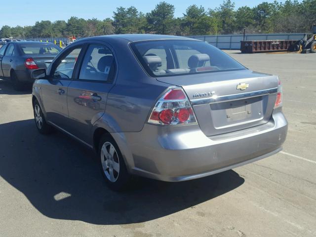 KL1TD56618B096819 - 2008 CHEVROLET AVEO BASE GRAY photo 3