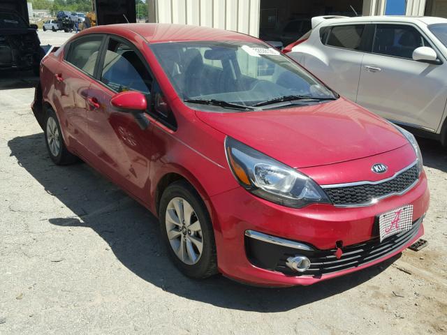 KNADN4A34G6649520 - 2016 KIA RIO EX RED photo 1