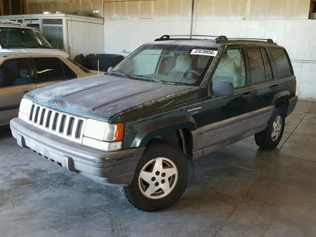 1J4FX58S6SC703882 - 1995 JEEP CHEROKEE GREEN photo 2