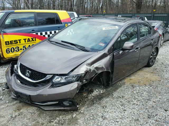 2HGFB2F94DH534577 - 2013 HONDA CIVIC EXL BROWN photo 2