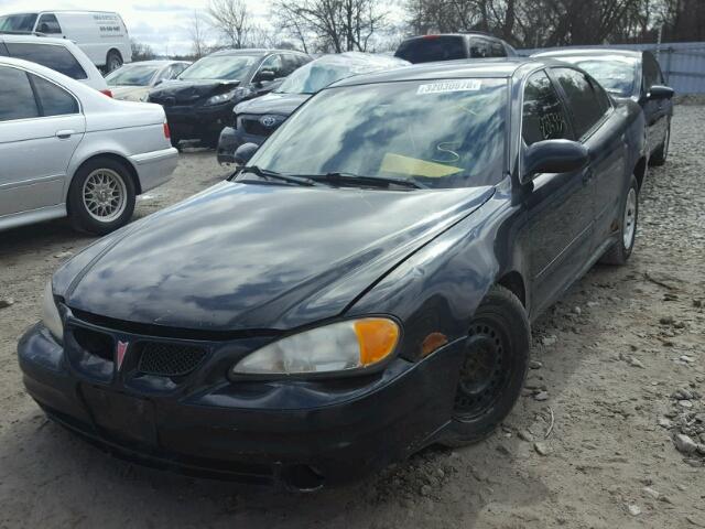 1G2NE52F03C182425 - 2003 PONTIAC GRAND AM S BLACK photo 2