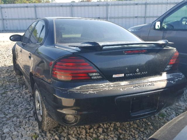 1G2NE52F03C182425 - 2003 PONTIAC GRAND AM S BLACK photo 3