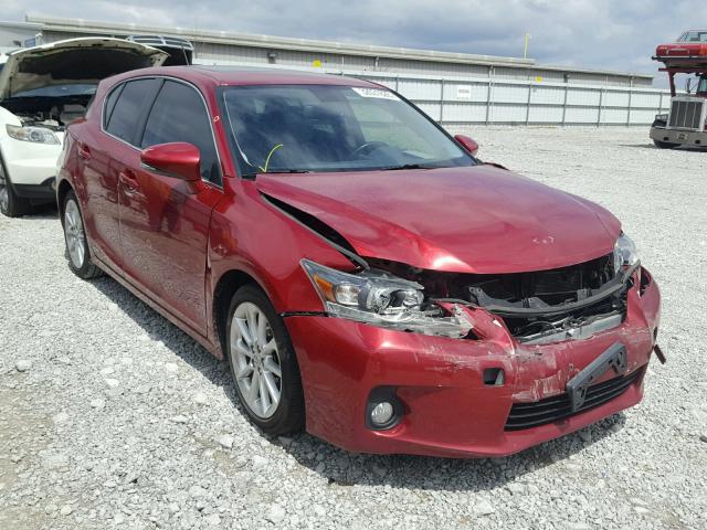 JTHKD5BH3C2065042 - 2012 LEXUS CT 200 RED photo 1