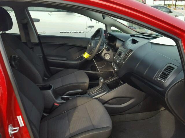 KNAFX4A67E5203734 - 2014 KIA FORTE LX RED photo 5