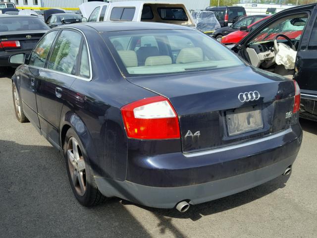 WAULT68E72A164797 - 2002 AUDI A4 3.0 QUA PURPLE photo 3