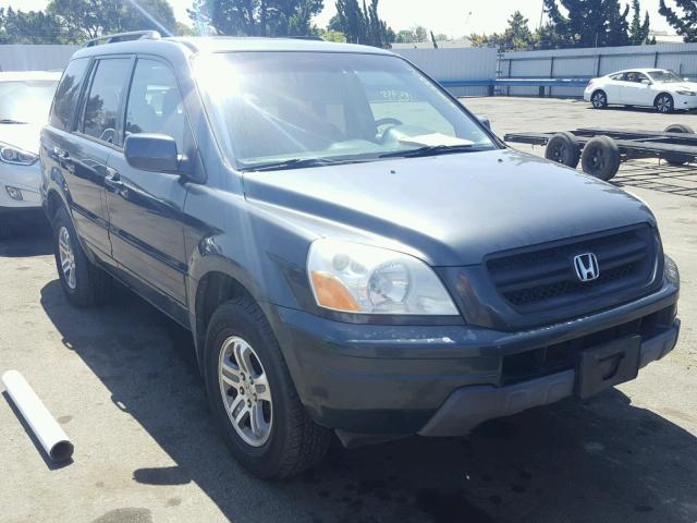 2HKYF184X3H588818 - 2003 HONDA PILOT EX GRAY photo 1