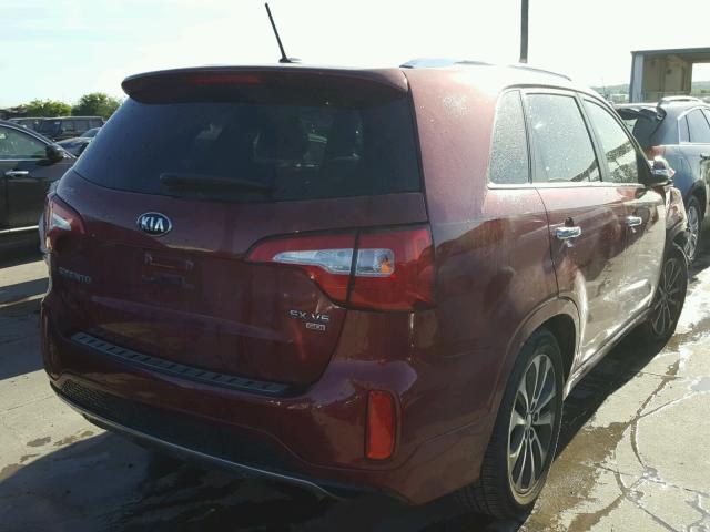 5XYKW4A72EG465679 - 2014 KIA SORENTO SX RED photo 4