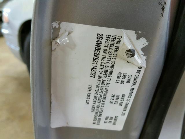 2G4WB52K931142027 - 2003 BUICK REGAL LS 灰色 照片 10