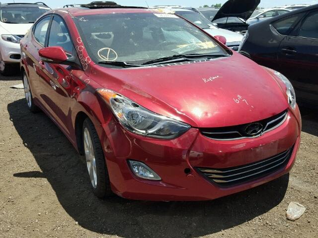 KMHDH4AE5CU191709 - 2012 HYUNDAI ELANTRA GL RED photo 1