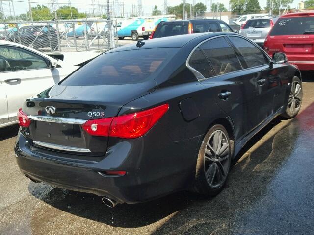 JN1BV7AR9EM686414 - 2014 INFINITI Q50 BASE BLACK photo 4