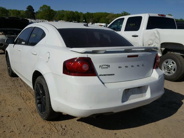 1B3BD1FGXBN549008 - 2011 DODGE AVENGER MA WHITE photo 3