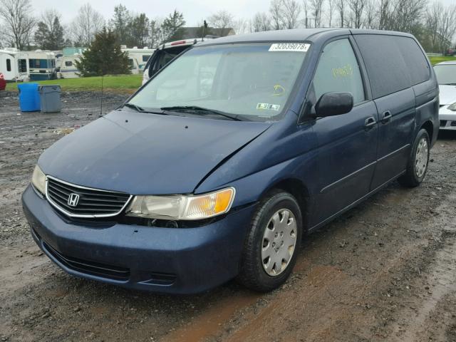 2HKRL1857YH519615 - 2000 HONDA ODYSSEY LX BLUE photo 2