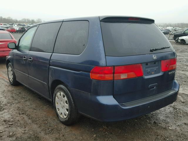 2HKRL1857YH519615 - 2000 HONDA ODYSSEY LX BLUE photo 3