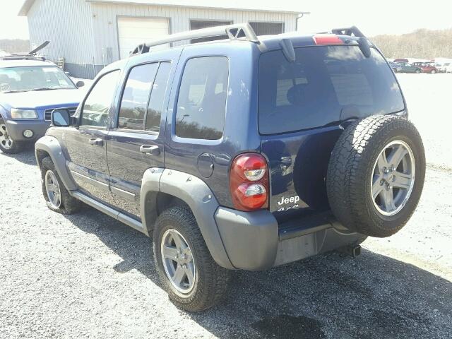 1J4GL38K76W219423 - 2006 JEEP LIBERTY RE BLUE photo 3