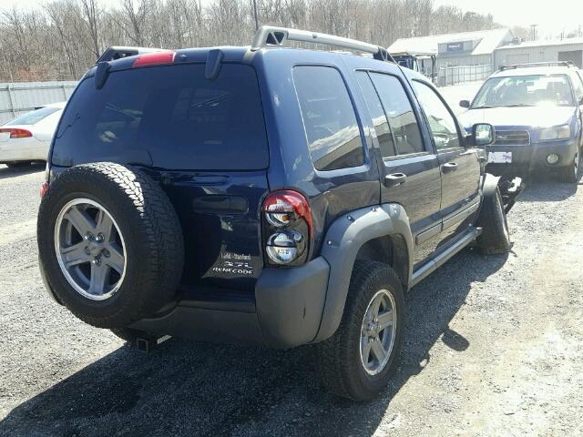 1J4GL38K76W219423 - 2006 JEEP LIBERTY RE BLUE photo 4