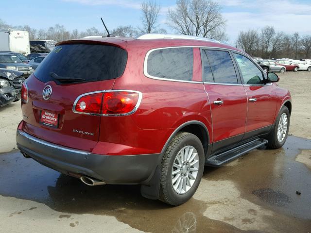 5GAKRCED9CJ181613 - 2012 BUICK ENCLAVE RED photo 4