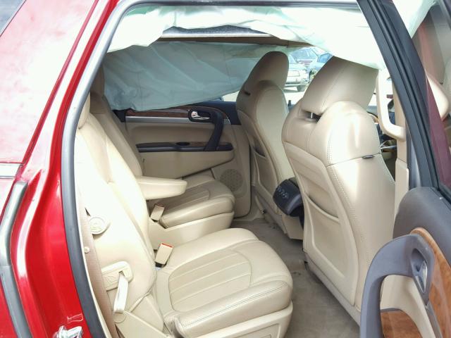 5GAKRCED9CJ181613 - 2012 BUICK ENCLAVE RED photo 6