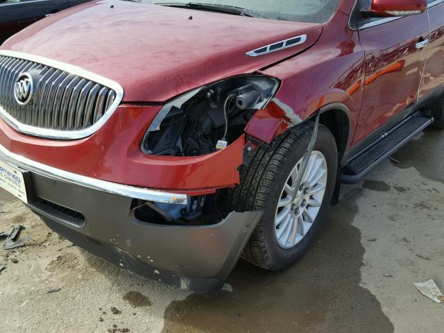 5GAKRCED9CJ181613 - 2012 BUICK ENCLAVE RED photo 9