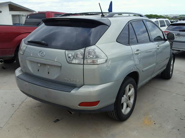 JTJGA31U460060044 - 2006 LEXUS RX 330 GREEN photo 4