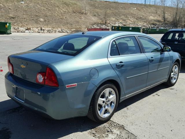 1G1ZH57B19F105119 - 2009 CHEVROLET MALIBU 1LT GREEN photo 4