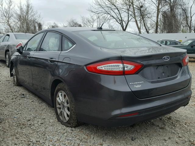 3FA6P0G78GR355121 - 2016 FORD FUSION S GRAY photo 3