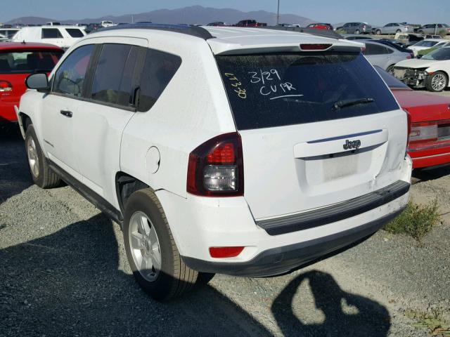 1C4NJCBAXED881851 - 2014 JEEP COMPASS SP WHITE photo 3
